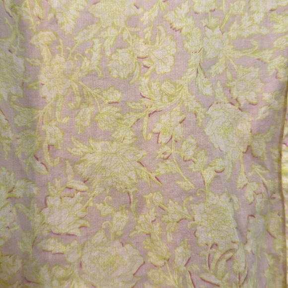 J.Crew Classic-Fit Cotton Voile Shirt Rose Vines Floral Neon Preppy Fairy Sz2 - Picture 6 of 9